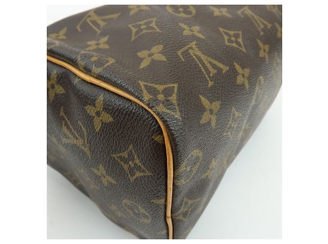Louis Vuitton Monogram Speedy 25 Boston Bag Hand Bag Brown M41528 - vista 13