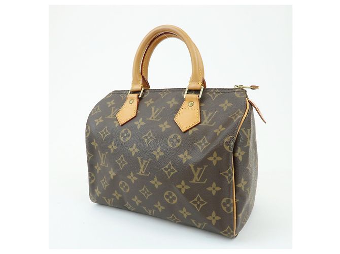 Louis Vuitton Monogram Speedy 25 Boston Bag Hand Bag Brown M41528 - vista 3