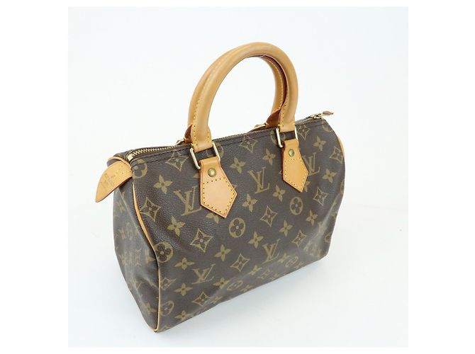 Louis Vuitton Monogram Speedy 25 Boston Bag Hand Bag Brown M41528 - vista 4