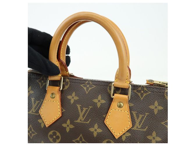 Louis Vuitton Monogram Speedy 25 Boston Bag Hand Bag Brown M41528 - vista 6