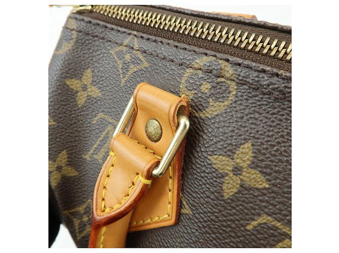 Louis Vuitton Monogram Speedy 25 Boston Bag Hand Bag Brown M41528 - vista 9