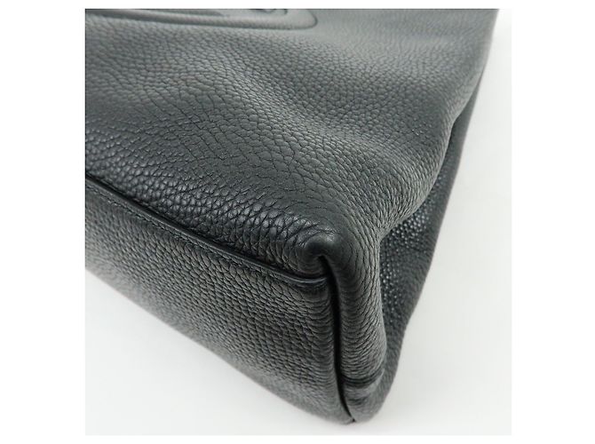 GUCCI SOHO Borsa a spalla in pelle con catena Interlocking G Nera 536196 - vista 9