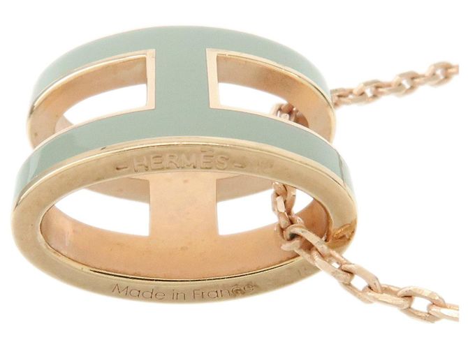 Hermès HERMES Collana Mini Pop H in metallo laccato Rose Pink Light Blue - vista 5