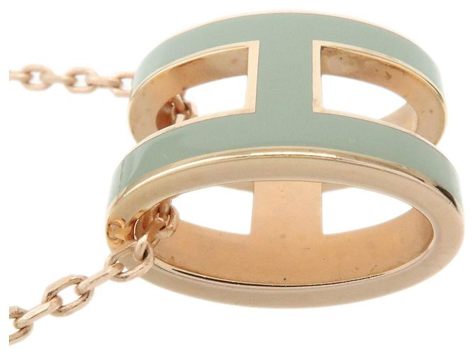 Hermès HERMES Collana Mini Pop H in metallo laccato Rose Pink Light Blue - vista 6