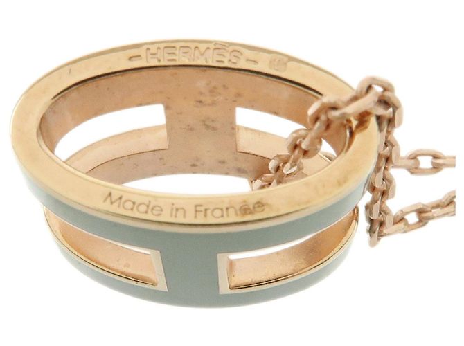 Hermès HERMES Collana Mini Pop H in metallo laccato Rose Pink Light Blue - vista 7