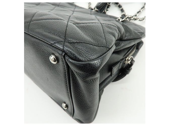 Borsa a tracolla e tote CHANEL Matelasse COCO Mark Caviarskin nera - vista 14