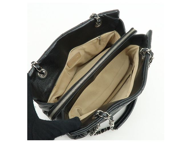 Borsa a tracolla e tote CHANEL Matelasse COCO Mark Caviarskin nera - vista 18