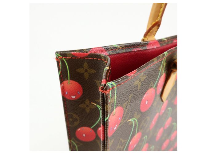 Louis Vuitton Monogram Cherry Sac Plat Tote Bag Brown Cherry M95010 - vista 16
