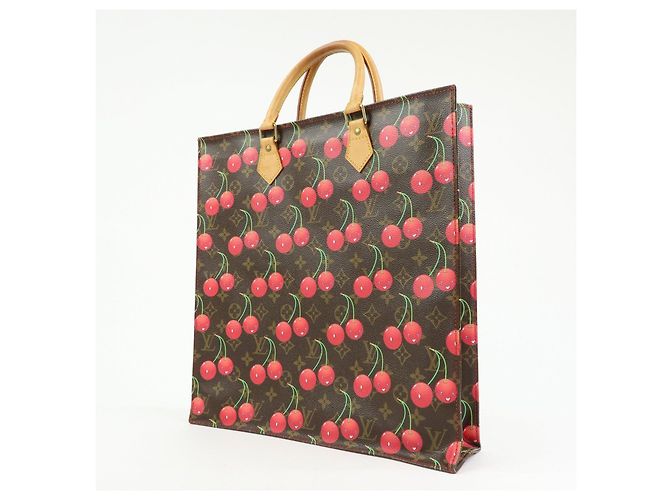 Louis Vuitton Monogram Cherry Sac Plat Tote Bag Brown Cherry M95010 - vista 3