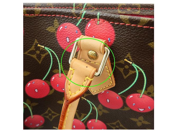 Louis Vuitton Monogram Cherry Sac Plat Tote Hand Bag Brown M95010 - vista 5