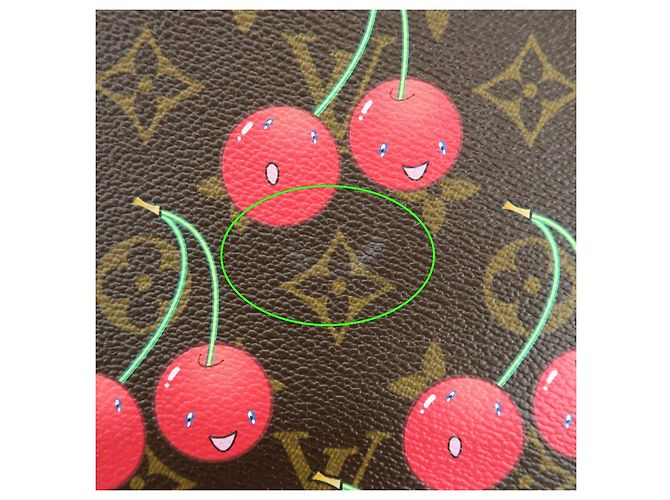 Louis Vuitton Monogram Cherry Sac Plat Tote Hand Bag Brown M95010 - vista 8
