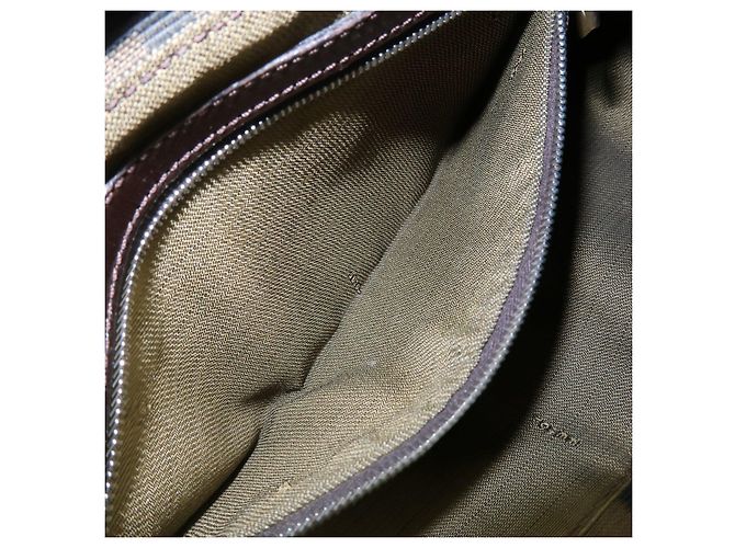 FENDI Borsa a spalla e borsa a mano in pelle e tela Zucca Nero e Marrone 26569 - vista 23