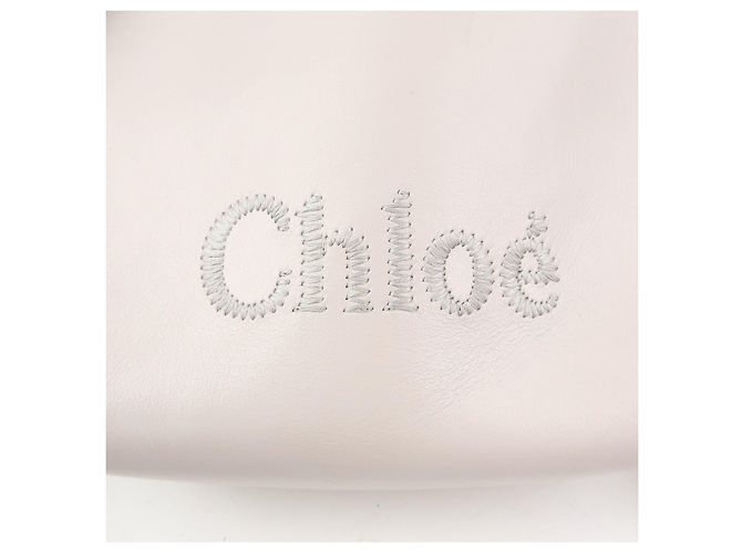 Chloé Chloe Sense Micro Leather 2Way Bag Borsa a Tracolla Borsa a Mano Pink Beige - vista 23
