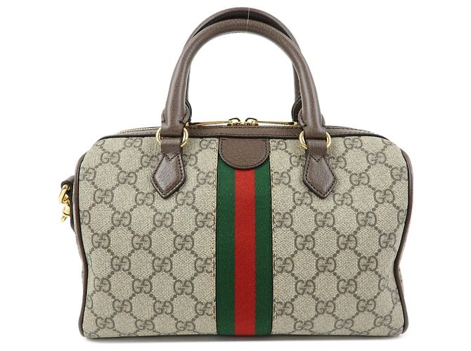 GUCCI Ophidia Sherry GG Supreme Leather 2Way Boston Bag 772061 - vista 2