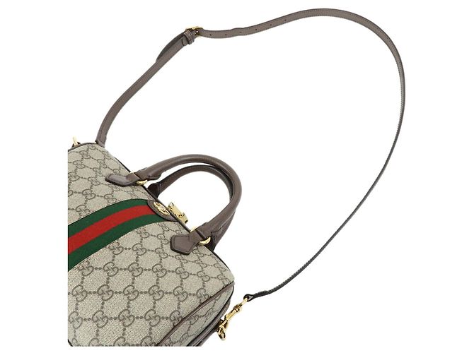 GUCCI Ophidia Sherry GG Supreme Leather 2Way Boston Bag 772061 - vista 4