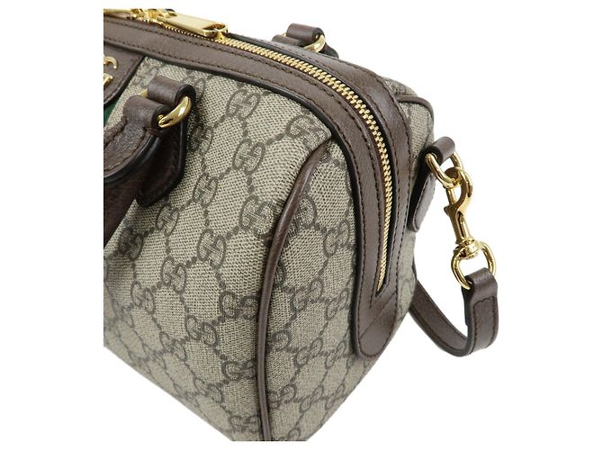 GUCCI Ophidia Sherry GG Supreme Leather 2Way Boston Bag 772061 - vista 7