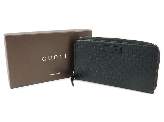 GUCCI Microguccissima Leder Zippy Long Wallet Schwarz 449391 - Ansicht 12