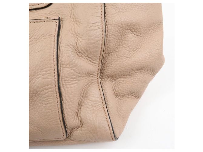 Borsa Tote e Borsa a Tracolla in Pelle PRADA con Logo Triangolare Rosa Beige - vista 14