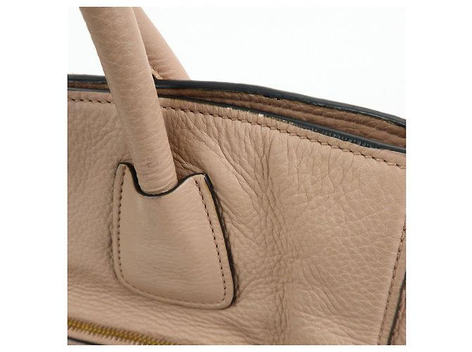 Borsa Tote e Borsa a Tracolla in Pelle PRADA con Logo Triangolare Rosa Beige - vista 16