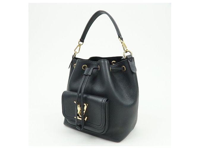 Louis Vuitton Lockme Bucket NV Borsa 2Way Borsa a Mano Nera M57687 - vista 3