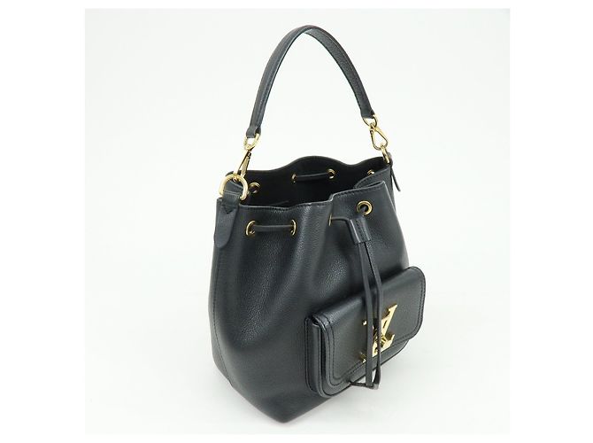 Louis Vuitton Lockme Bucket NV Borsa 2Way Borsa a Mano Nera M57687 - vista 4