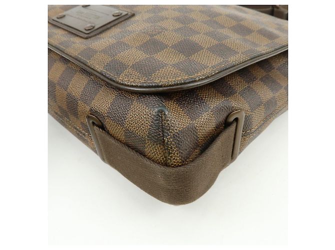 Borsa Messenger Louis Vuitton Damier Ebene Brooklyn Brown N51211 - vista 12