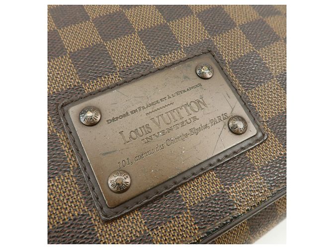 Borsa Messenger Louis Vuitton Damier Ebene Brooklyn Brown N51211 - vista 17
