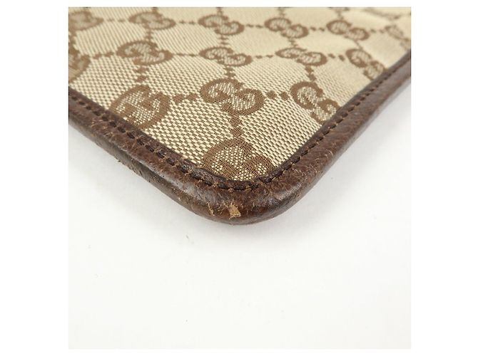 Borsa a Tracolla GUCCI GG Canvas Leather Beige Brown 27639 - vista 13