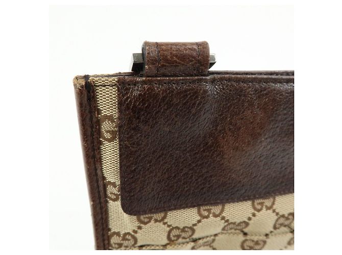 Borsa a Tracolla GUCCI GG Canvas Leather Beige Brown 27639 - vista 15