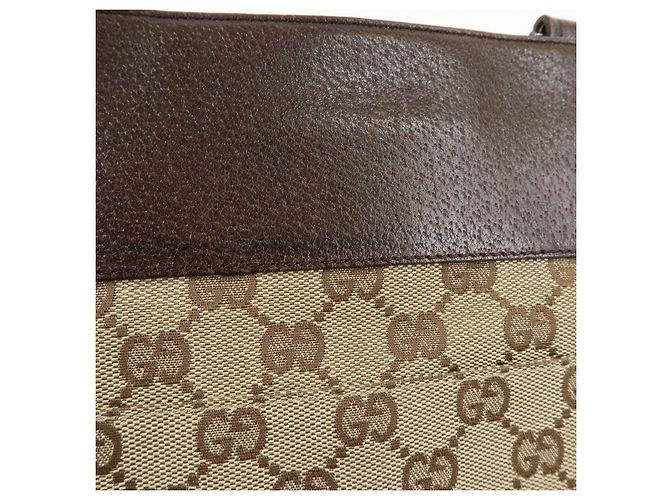 Borsa a Tracolla GUCCI GG Canvas Leather Beige Brown 27639 - vista 17