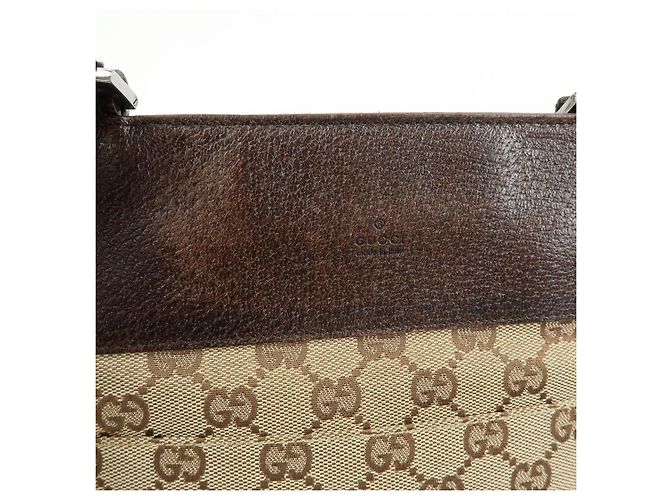 Borsa a Tracolla GUCCI GG Canvas Leather Beige Brown 27639 - vista 18