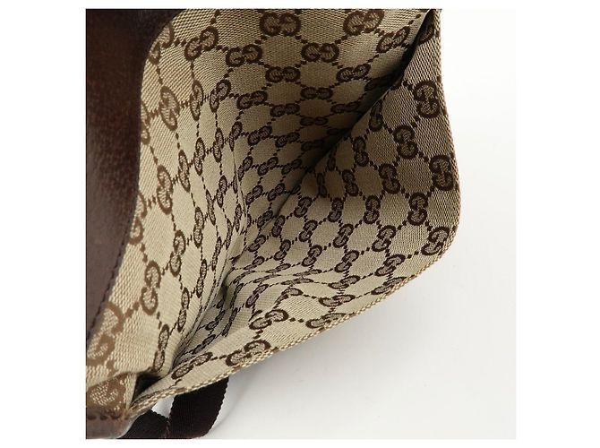 Borsa a Tracolla GUCCI GG Canvas Leather Beige Brown 27639 - vista 20