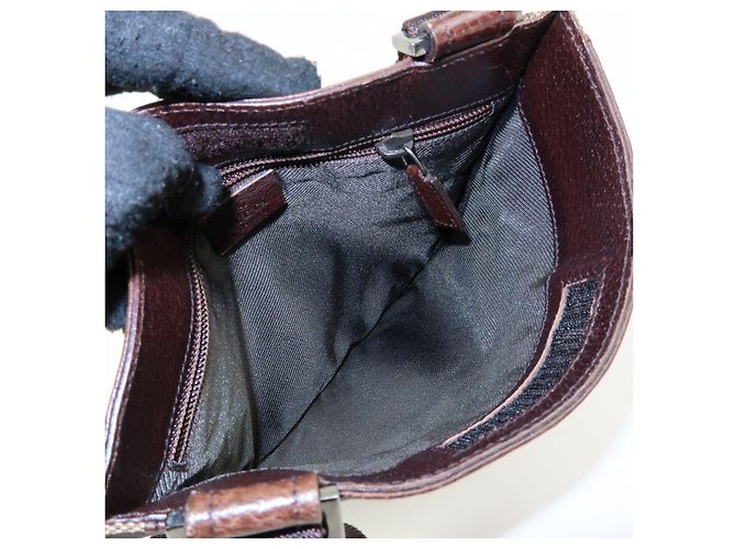 Borsa a Tracolla GUCCI GG Canvas Leather Beige Brown 27639 - vista 22