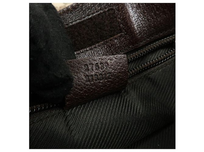 Borsa a Tracolla GUCCI GG Canvas Leather Beige Brown 27639 - vista 24
