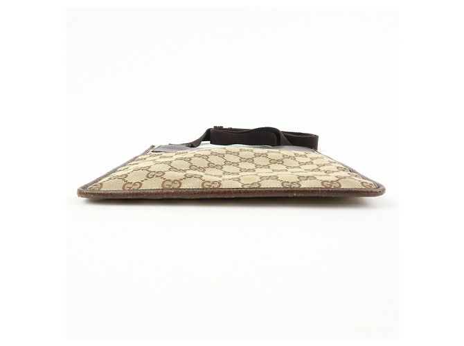 Borsa a Tracolla GUCCI GG Canvas Leather Beige Brown 27639 - vista 5