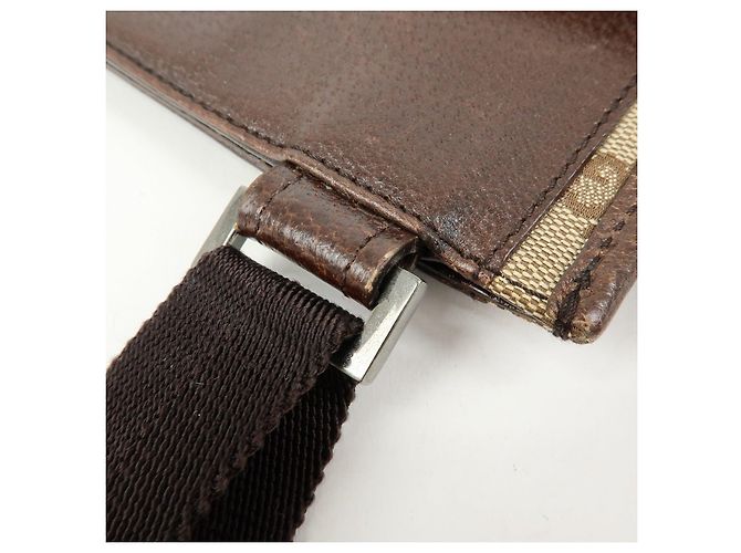 Borsa a Tracolla GUCCI GG Canvas Leather Beige Brown 27639 - vista 9