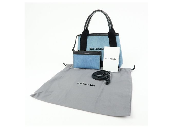 BALENCIAGA Borsa Cabas XS 2WAY Navy 390346 - vista 24