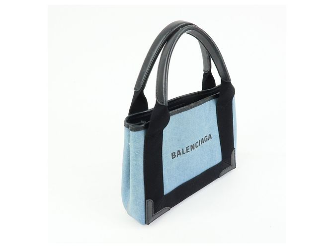 BALENCIAGA Borsa Cabas XS 2WAY Navy 390346 - vista 4