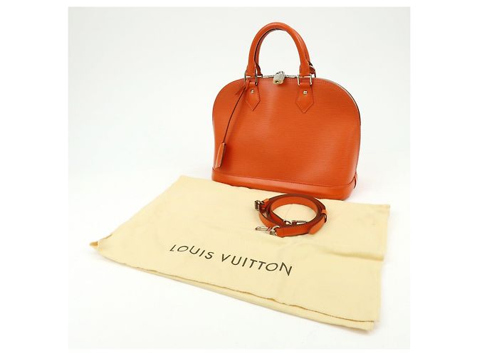 Borsa a mano Louis Vuitton Epi Alma PM Pimont Orange M40623 - vista 24
