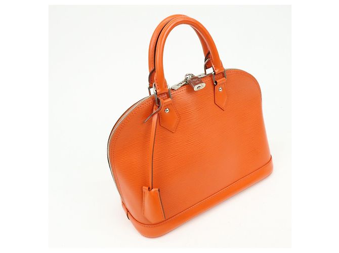 Borsa a mano Louis Vuitton Epi Alma PM Pimont Orange M40623 - vista 4
