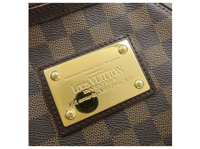 Borsa a tracolla Louis Vuitton Damier Thames GM Brown N48181 - vista 18
