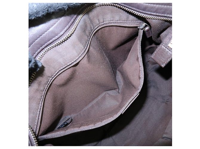 Borsa a tracolla GUCCI GG Canvas Leather Beige Dark Brown 388930 - vista 21