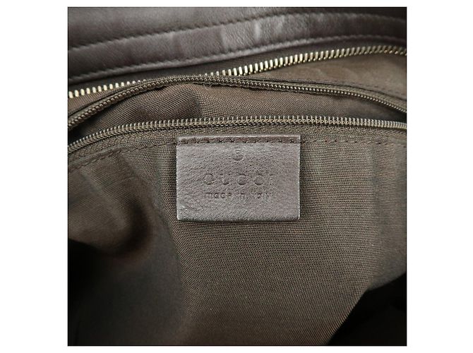 Borsa a tracolla GUCCI GG Canvas Leather Beige Dark Brown 388930 - vista 23