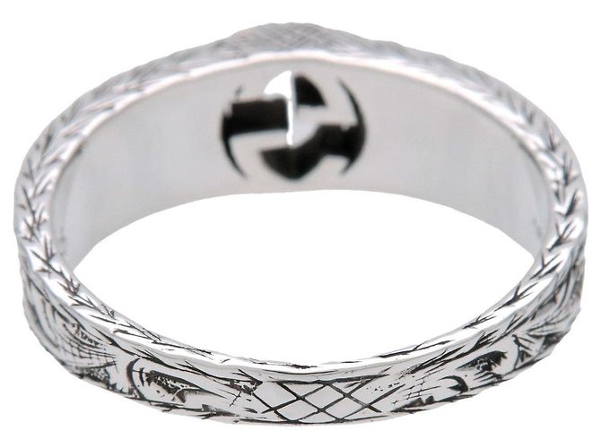GUCCI Interlocking G Arabesque Ring SV925 Silver #25 US11 EU64.5 - Ansicht 2