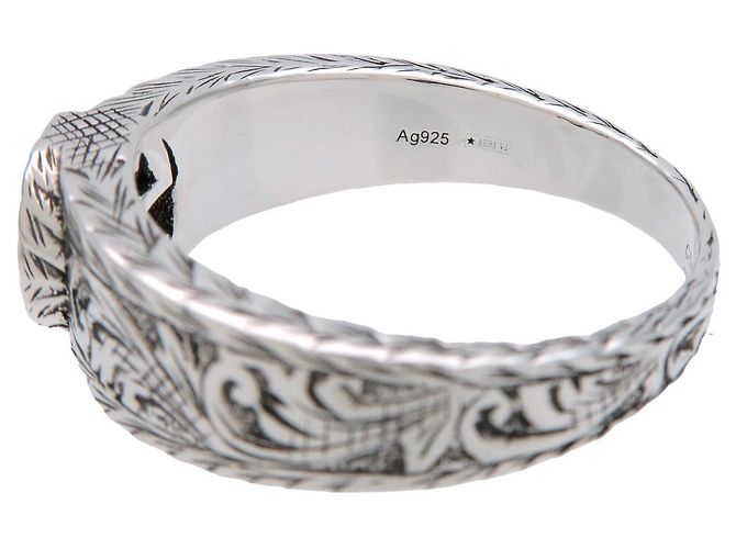 GUCCI Interlocking G Arabesque Ring SV925 Silver #25 US11 EU64.5 - Ansicht 5