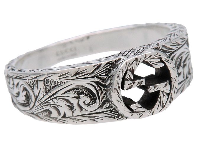 GUCCI Interlocking G Arabesque Ring SV925 Silver #25 US11 EU64.5 - Ansicht 6