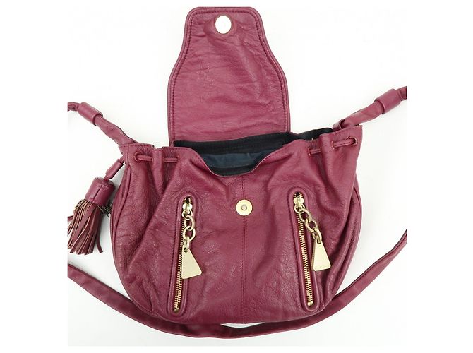 Chloé Borsa a tracolla in pelle Chloe See By Chloe Bordeaux - vista 19