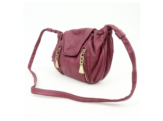 Chloé Borsa a tracolla in pelle Chloe See By Chloe Bordeaux - vista 3