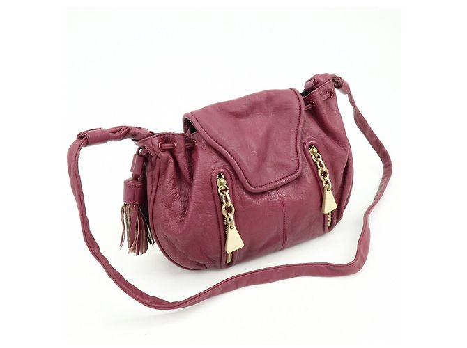 Chloé Borsa a tracolla in pelle Chloe See By Chloe Bordeaux - vista 4