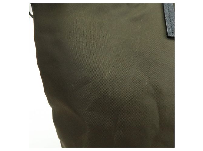 Borsa Tote e Borsa a Tracolla PRADA in Nylon con Logo Triangolare Khaki Black 1BG052 - vista 18